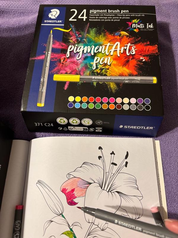 STAEDTLER® Pigments Arts 24 Color Brush Pen Set | Michaels