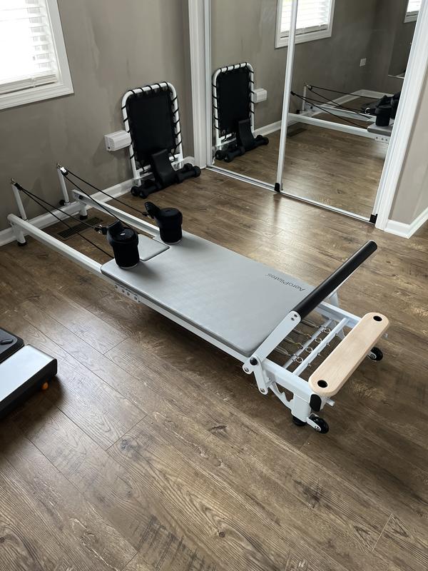 AeroPilates Precision Series Reformer Machine for Home Exercise Workouts,  White - 85.75 x 23.75 x 20.5 inches