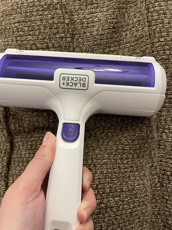 The top of the pet hair removal tool.