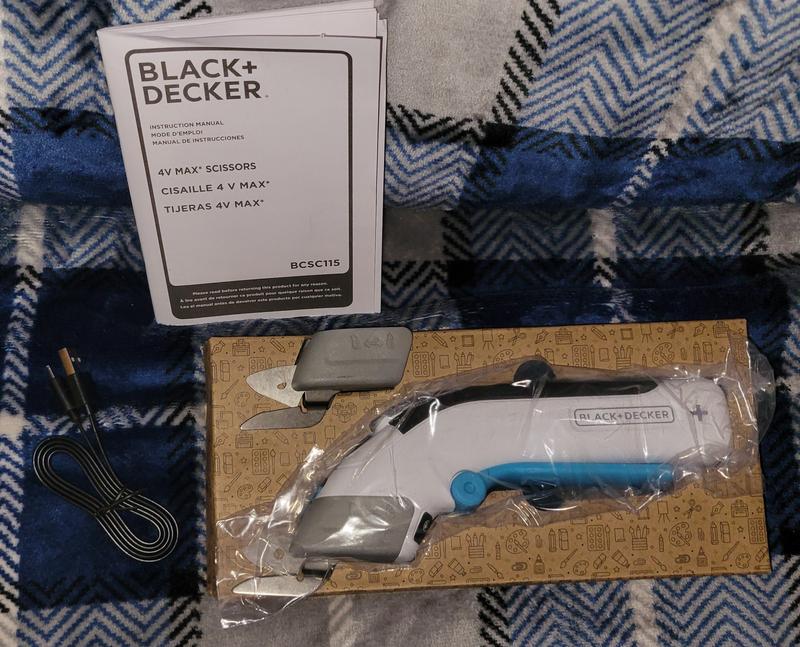 BLACK+DECKER 4V MAX Electric Fabric Scissors, Cordless, USB Rechargeable  (BCSC115FF)