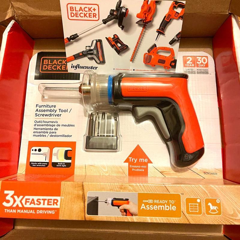 Black + Decker HEXDRIVER Cordless Furniture Assembly Tool and