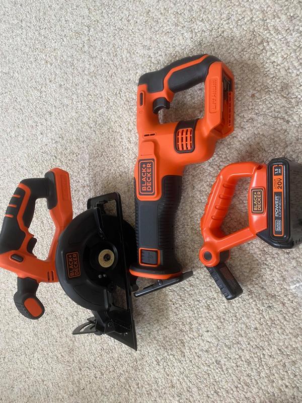 BLACK+DECKER 20V MAX Lithium-Ion Cordless 4 Tool Combo Kit with (2) 1.5Ah  Batteries and Charger BD4KITCDCRL - The Home Depot