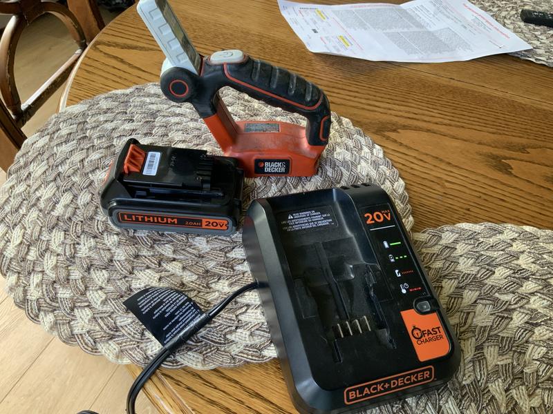 black & decker 70 lumen led rechargeable power tool flashlight BLACK+DECKER 20-volt Battery Packs Cordless 70-Lumen LED Rechargeable Power  Tool Flashlight at Lowes.com