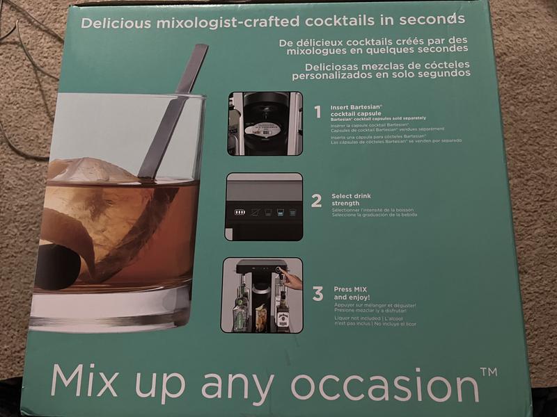 bev by BLACK+DECKER Cocktail Maker Machine and Drink Maker for Bartesian  capsules (BEHB101) Medium