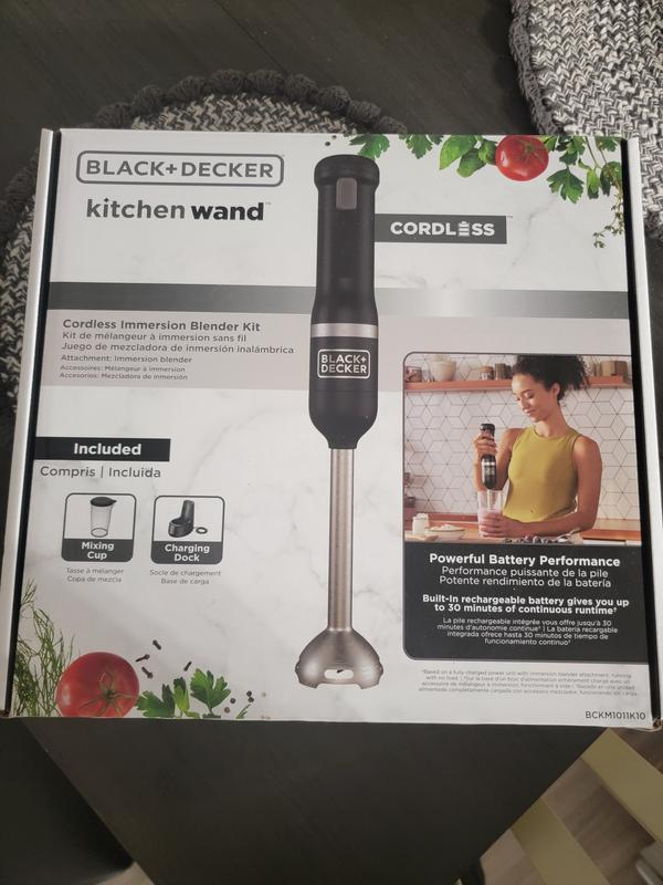 Black and Decker kitchen wand Cordless Immersion Blender Grey