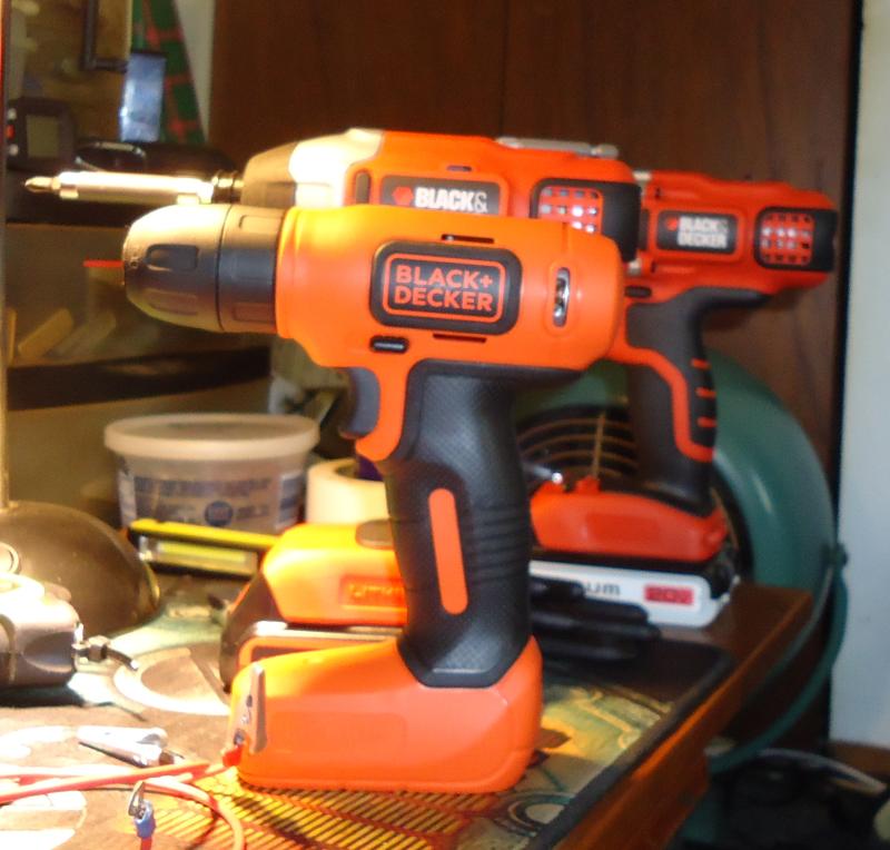 Black + Decker Black & Orange 8V Wireless Drill