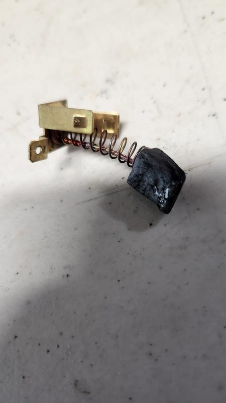 Broken carbon electric motor brush