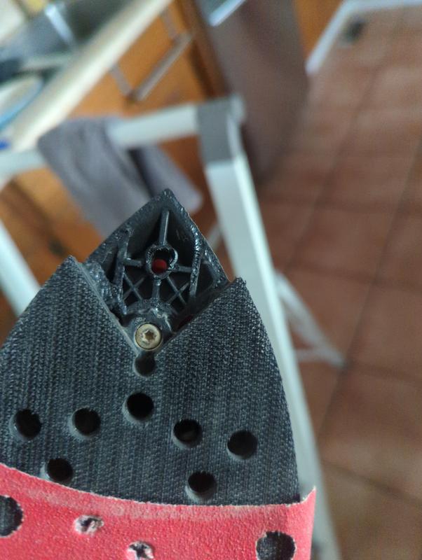 the melted hole where the screw used to go, second purchase