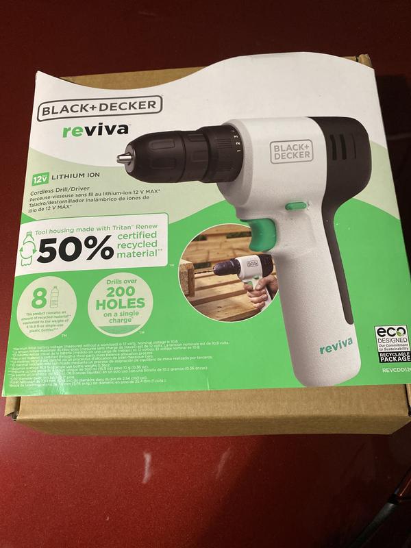 Reviva 12V Max* Cordless Hammer Drill With Charger And Screwdriver Bit