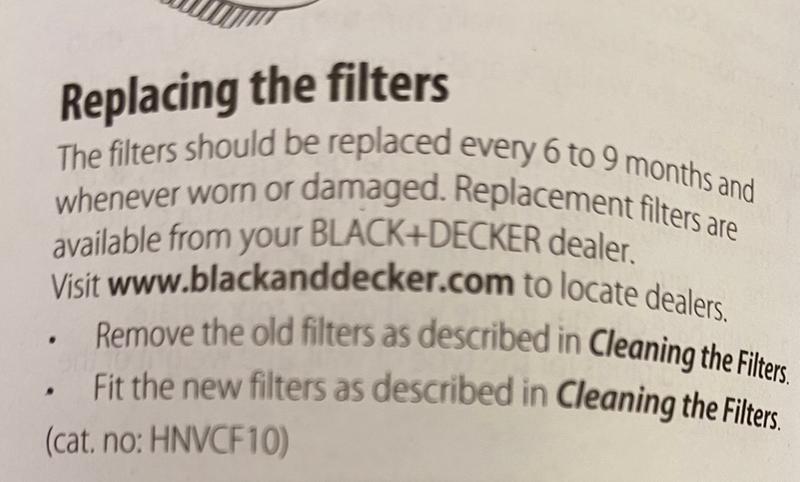 Black+decker Hnvcf10 Vacuum Filter