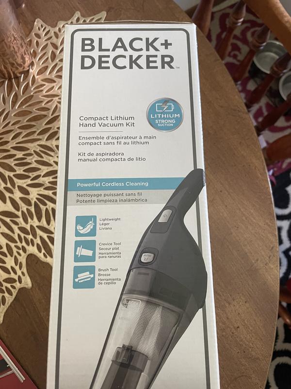 Compact lithium hand vacuum kit