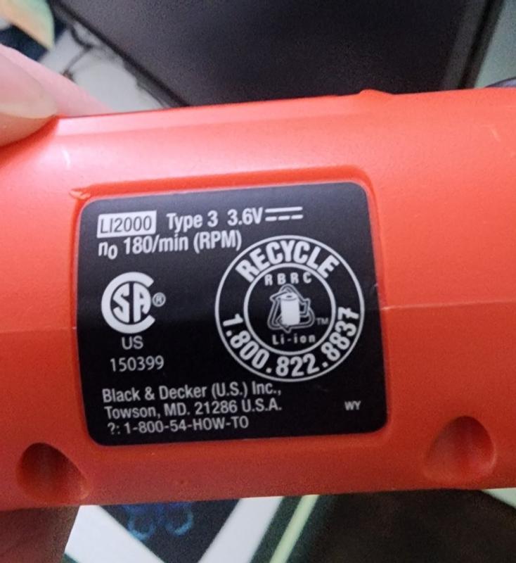 BLACK+DECKER Cordless Screwdriver with Pivoting Handle USB Charger and ...