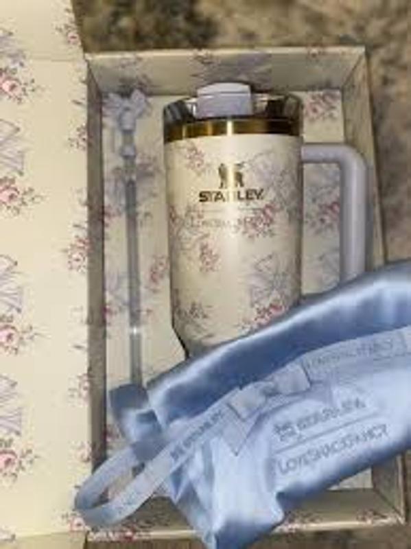 The Blue Stanley X LoveShackFancy Holiday Quencher Collab The Blue Stanley X LoveShackFancy Holiday Quencher Collab