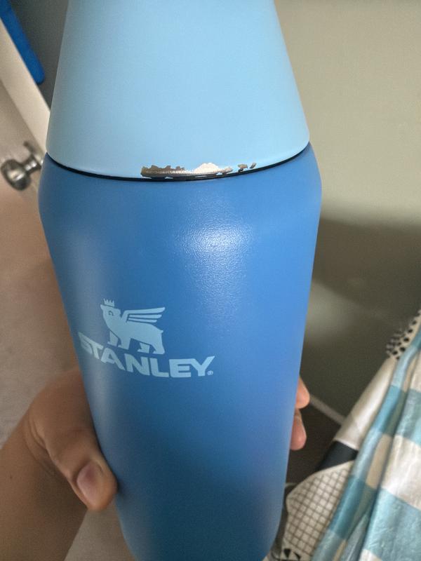 Customer photo for "Peeling off color and not consistent temperature."
