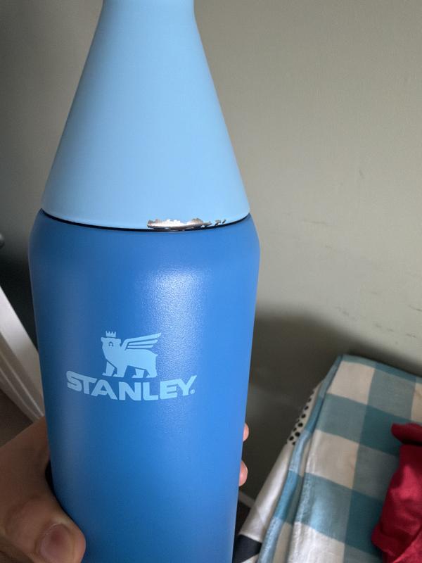 Customer photo for "Peeling off color and not consistent temperature."