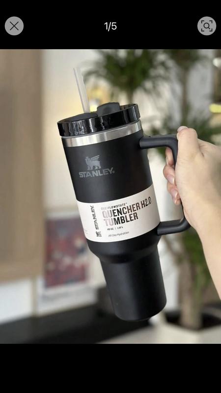 Vakuum-Isolierbecher 1,2 L – Edelstahl, Mit Deckel & Strohhalm, Für Kalte/heiße Getränke