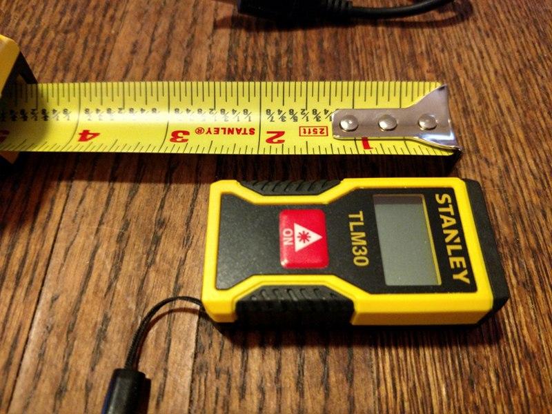 Stanley 30 ft Pocket Laser Distance Measurer Close - Up