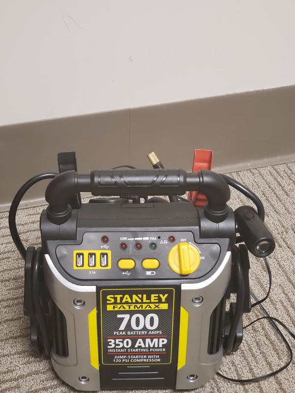 Stanley 1000a jump starter deals with compressor