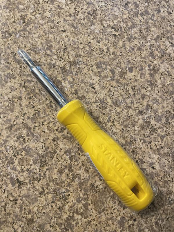 Stanley 6-in-1 Combination Multi Bit Screwdriver, Yellow, STHT60048 