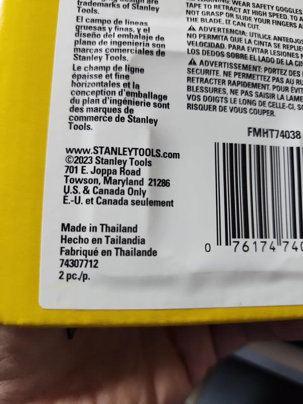 Stanley 25 Ft. fatmax tape measure