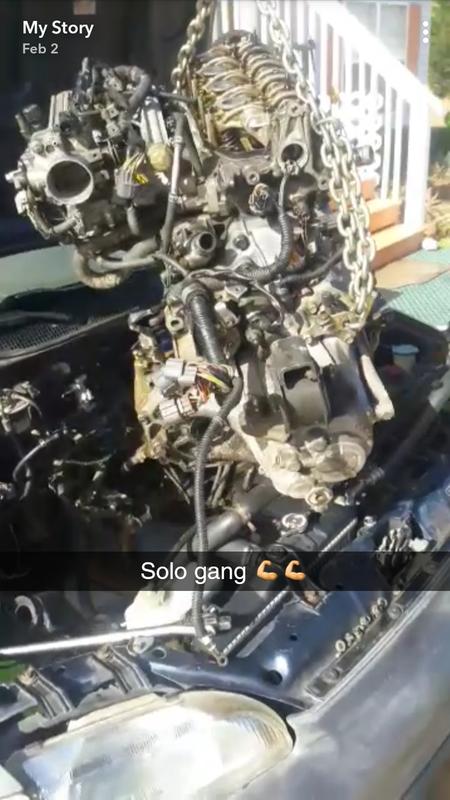 Engine swap with the 201pc stanley tool box