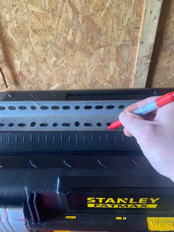 Ruler on top of tool box