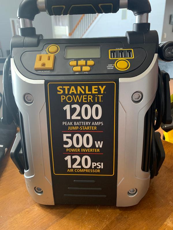 Amazon Com Stanley 450 Amp Jump Starter With Compressor Automotive