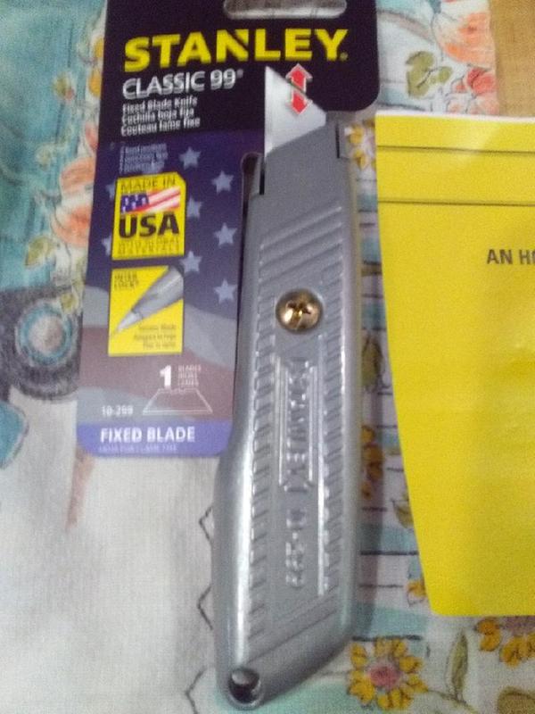 White Cap  Stanley 299 Fixed Blade Interlock 2-7/16 Blade 5.51 x 3 Gray  High Carbon Steel Utility Knife