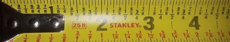 Stanley 25 ft Tape Measure, 1 in Blade STHT30758L