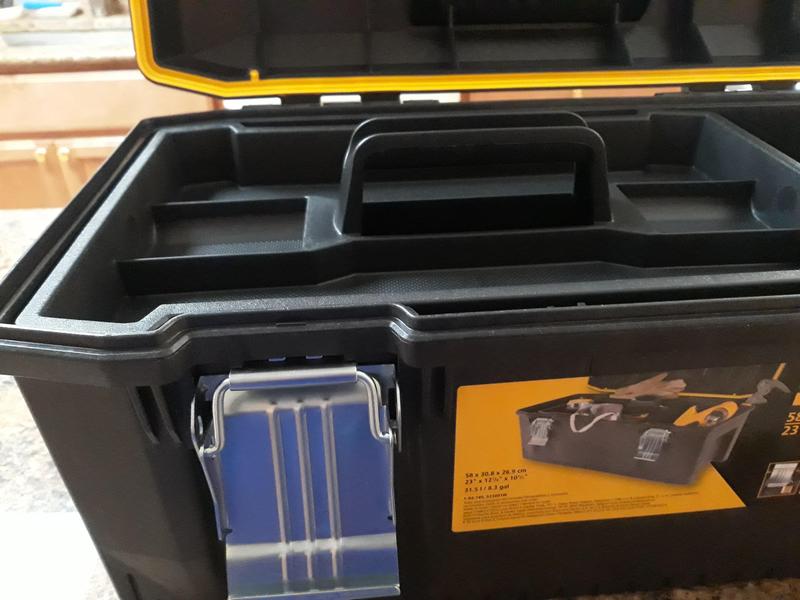 Tray Placed To Left Side of Toolbox