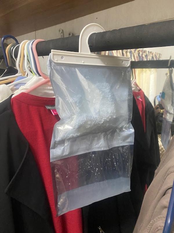 You can see the water collects at the bottom of the enclosed bag.