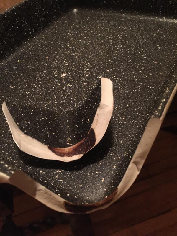 Had a flaw and cracked in the oven.