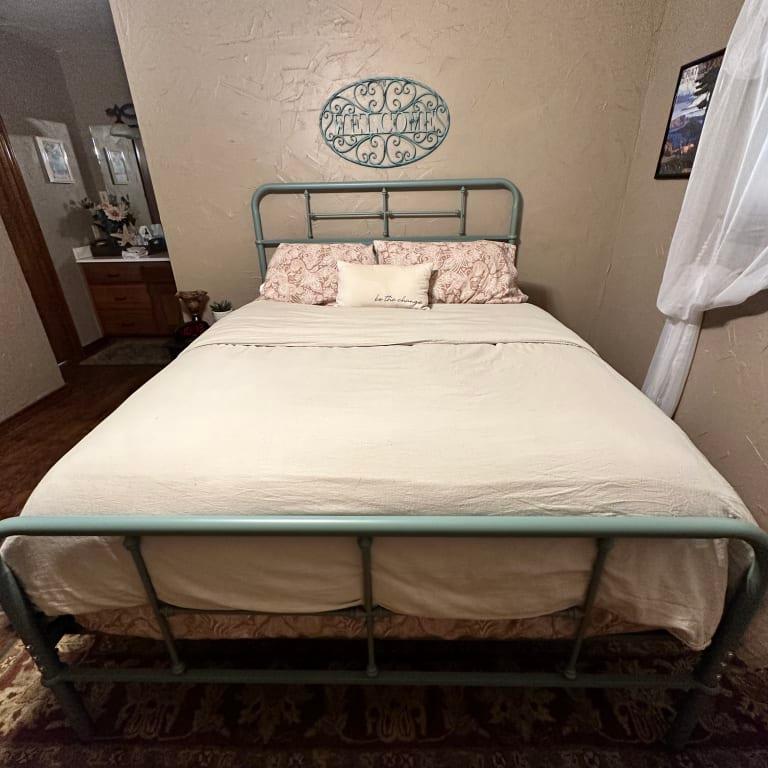 Extra thick Stearns & Foster pillowtop works perfectly on our platform bed frame.