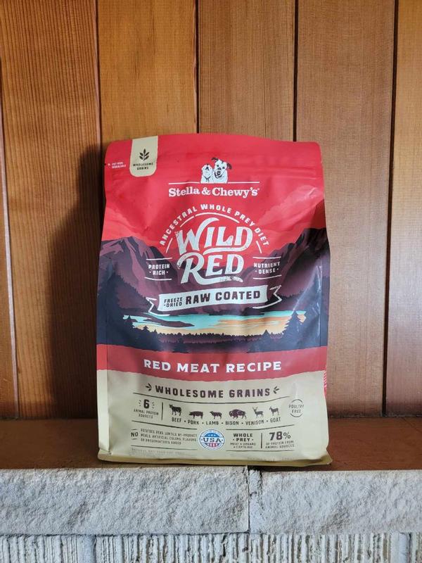 Stella Chewy s Wild Red Raw Coated High Protein Wholesome Grains Red Meat Recipe Dry Dog Food 21 lbs