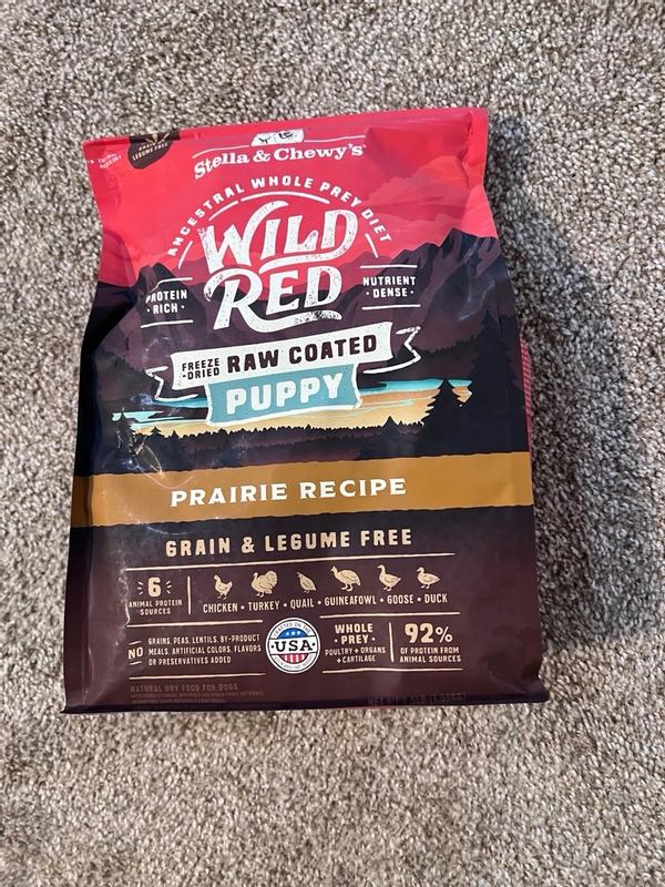 Wild Red Raw Coated Grain Legume Free Puppy Prairie Recipe