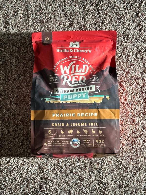 Wild Red Grain Free Puppy Food Whole Prey Prairie Poultry Recipe Raw Coated Kibble Protein Rich Legume Free Dry Puppy Food