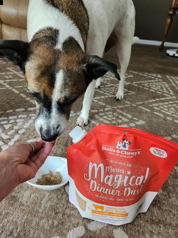 Stella & Chewy's Freeze-Dried Raw Marie's Magical Dinner Dust High Protein  Meal Grass-Fed Beef Recipe Dry Dog Food Topper, 7 oz.