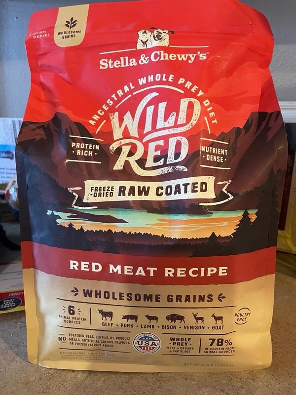 Stella & Chewy's Wild Red Raw Coated High Protein Wholesome Grains Red ...