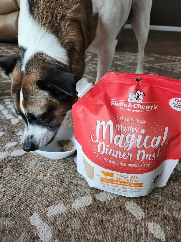 STELLA & CHEWY'S Marie's Magical Dinner Freeze-Dried Raw Dust Grass-Fed  Beef Dog Food Topper, 7-oz bag 