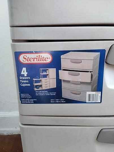 Sterilite 0174 - 4 Drawer Unit Flat Gray 01743V01