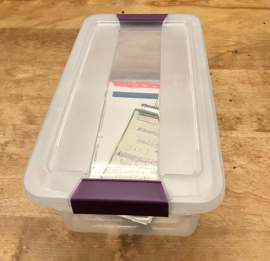 Sterilite 5.8qt Purple Latch Box Clear : Target