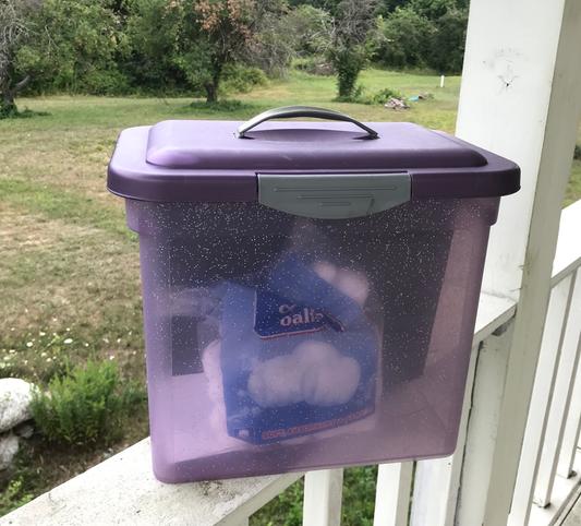 Sterilite ShowOffs Large Storage Box with Lid - Clear/Aqua Blue, 1 ct - QFC