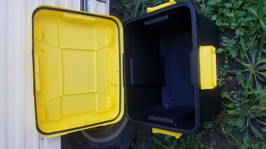 Sterilite 18319Y04 20 Gallon Plastic Storage Container, Yellow