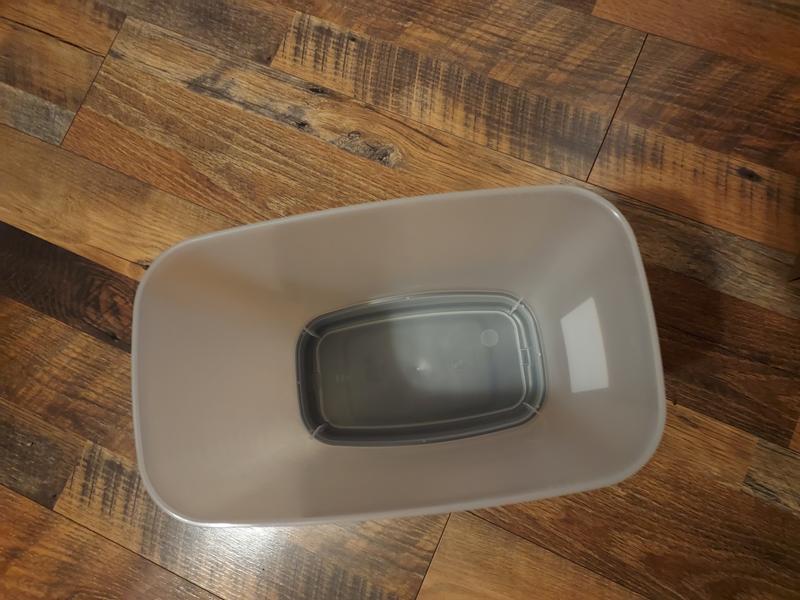 Sterilite 1039 - 3.3 Gal. Rectangular Slim Wastebasket Flat Gray 10393V06