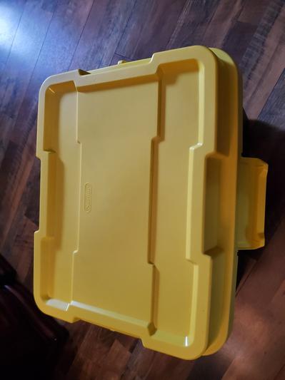 Sterilite 18319Y04 20 Gallon Plastic Storage Container, Yellow