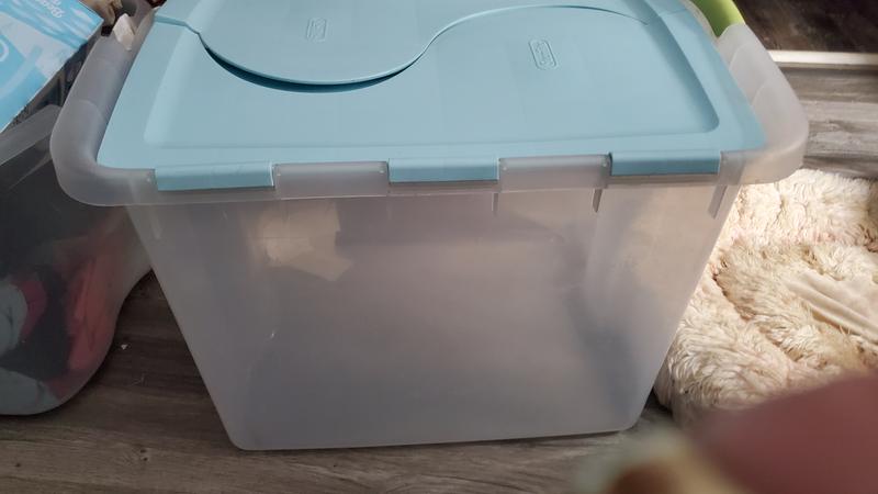 Sterilite 1914 - 48 Qt. Hinged Lid Storage Box White 19148006