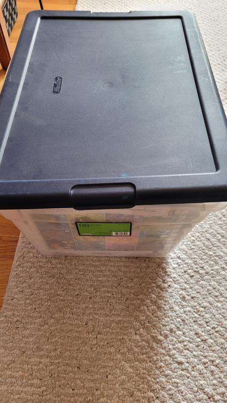 56 qt Clear Base Storage Box w/ Opaque Lid by Sterilite at Fleet Farm