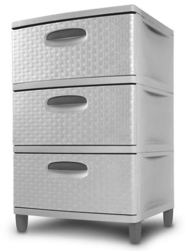 Sterilite Video 0198 3 Weave Drawer Unit