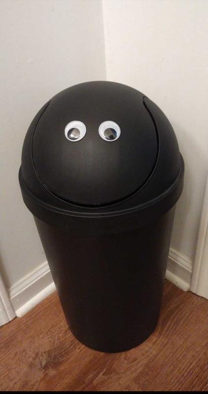 Thought the little trashcan needed a personality. 😁👀