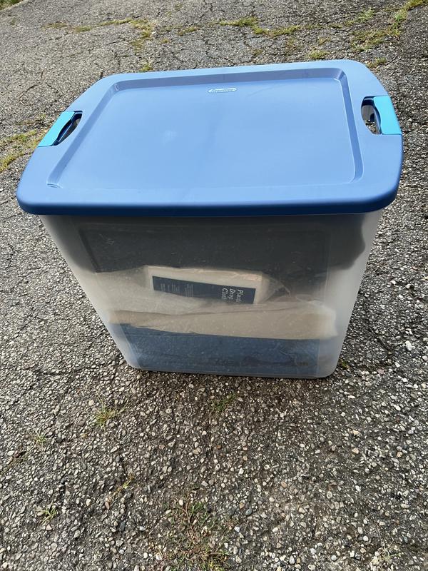 Sterilite 26 Gallon Latch and Carry Plastic Storage Tote Container Box ...